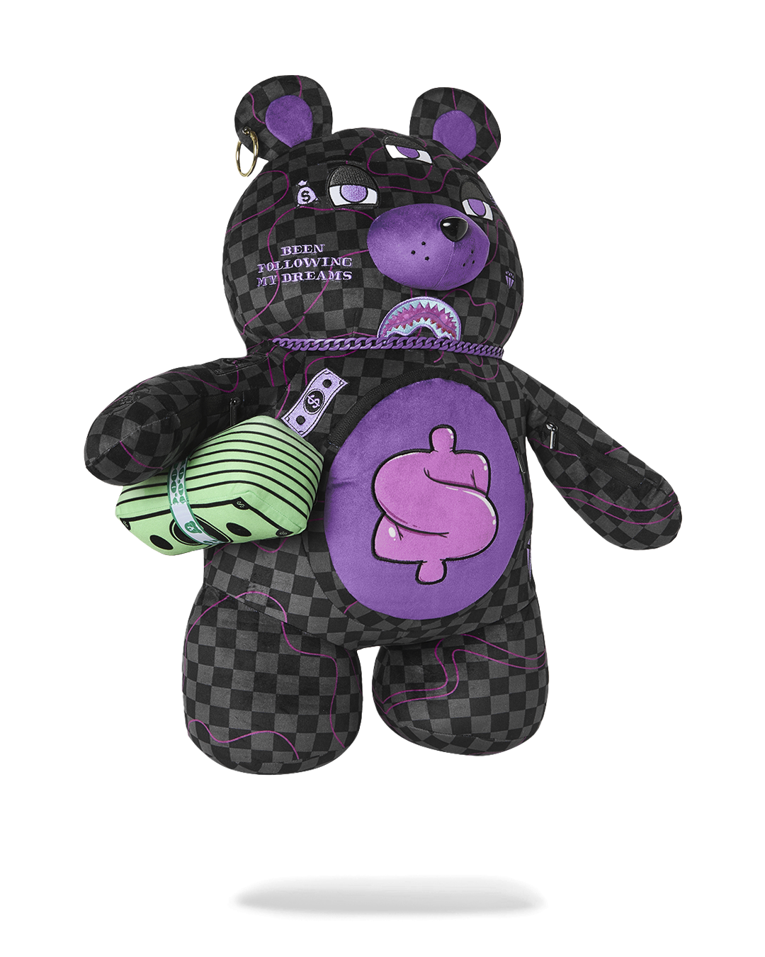 SPRAYGROUND® BACKPACK PURPLE SLIME TAKEOVER MONEYBEAR BACKPACK